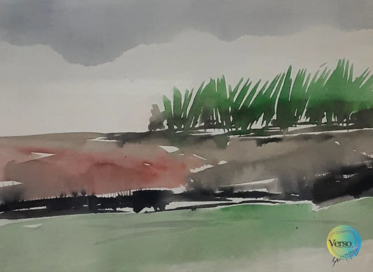 Landscape 18 14 x 10 cm / Watercolor / Unframed, shipped in a roll