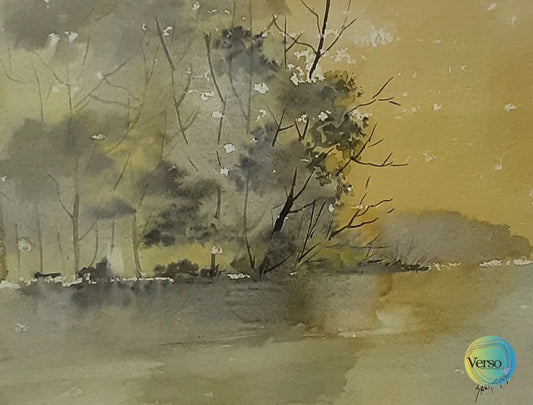 Landscape 20 14 x 10 cm / Watercolor / Unframed, shipped in a roll