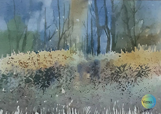 Landscape 5 14 x 10 cm / Watercolor / Unframed, shipped in a roll