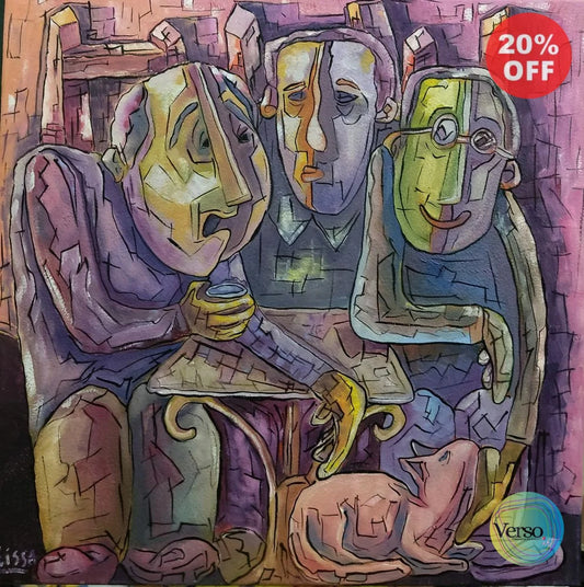 local cafe 60 x 60 cm / Oil / Unframed, shipped in roll