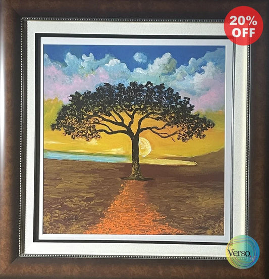 lonesome ghost - 18 x 18 cm / Print / Framed, shipped flat