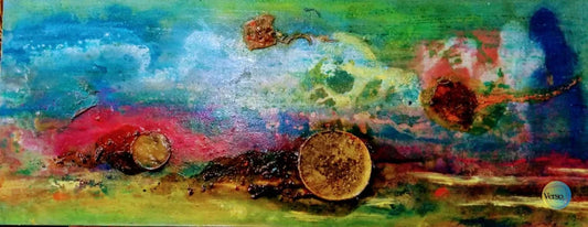 Los cuatro elementos 100 x 50 cm / Oil / Unframed, shipped in a roll