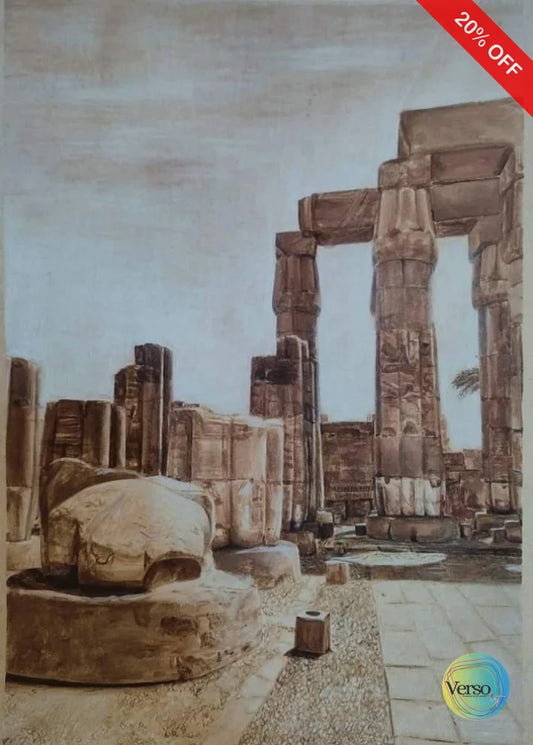 Luxor temple 30 x 42 cm / Pen & Ink / Unframed, shipped in roll