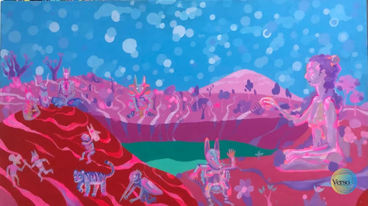 Maestra de la contemplecion 70 x 40 cm / Acrylic / Unframed, shipped flat