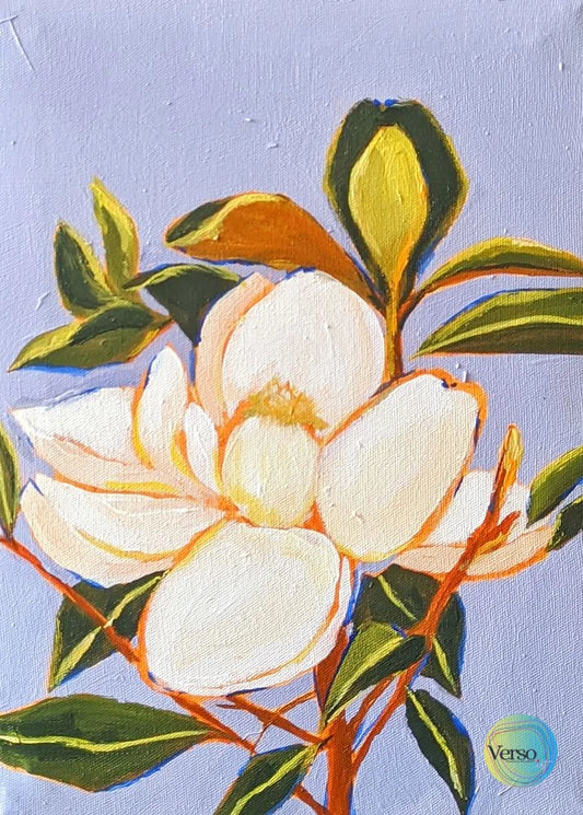 Magnolia Flower 8 x 11 cm / Acrylic / Unframed, shipped in roll
