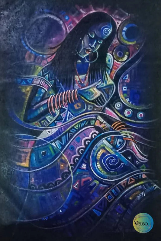 Maiden Lady 24 x 36 cm / Acrylic / Unframed, shipped in roll