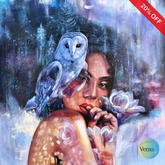 Minerva’s Wisdom 80 x 80 cm / Oil / Unframed, shipped in a roll