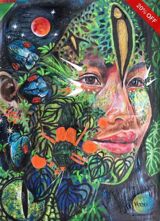 NAINEKÜ-Paula 55 x 70 cm / Acrylic / Unframed, shipped in roll