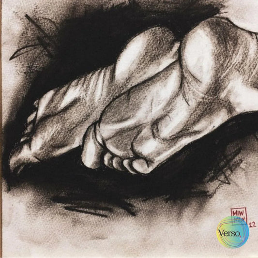 Ngidak Bumi 4 20 x 20 cm / Charcoal / Unframed, shipped in roll