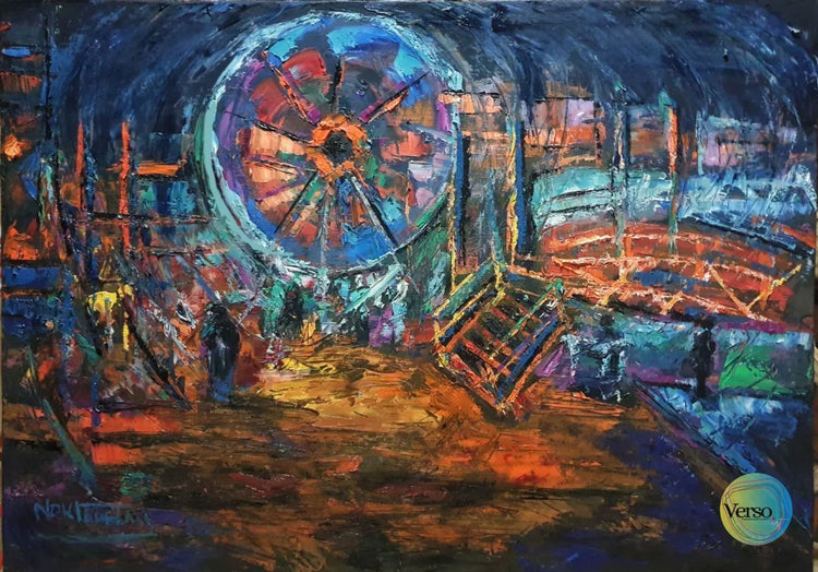 Night Party 70 x 50 cm / Oil / Unframed, shipped in roll