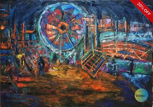 Night Party 70 x 50 cm / Oil / Unframed, shipped in a roll