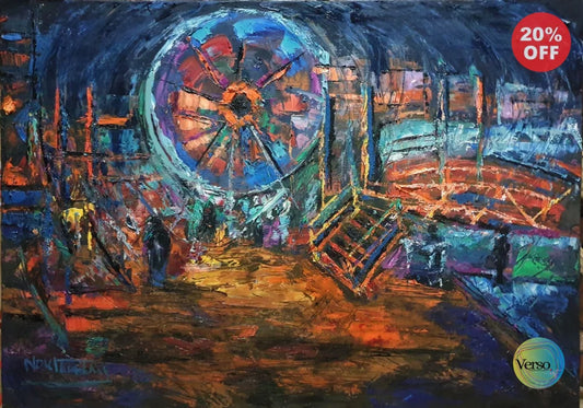 Night Party 70 x 50 cm / Oil / Unframed, shipped in a roll