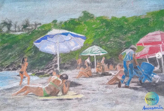 Playa Carrizalillo Puerto Escondido Oaxaca 21 x 15 cm / Watercolor / Unframed, shipped in a roll