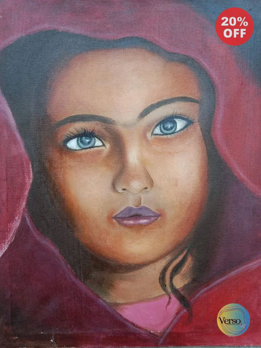 Portrait 18 x 24 cm / Oil / Framed, shipped flat