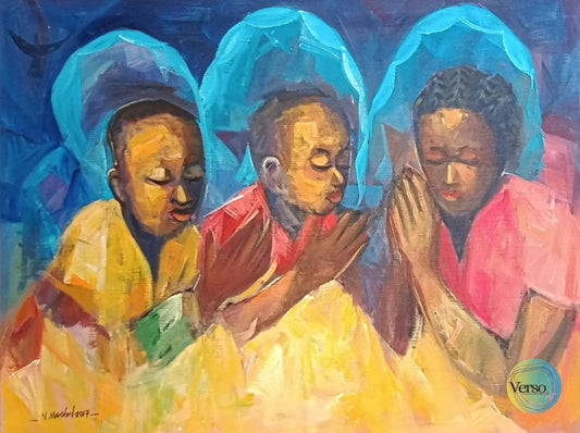 Prayer Time 40 x 52.2 cm / Oil / Framed, shipped flat