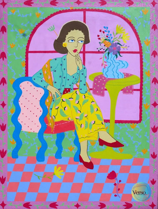 Rangkai Bunga - 60 x 80 cm / Acrylic / Unframed, shipped in a roll