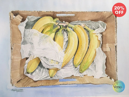 Ripe Banana 2 - 50 x 37 cm / Watercolor / Unframed, shipped in a roll