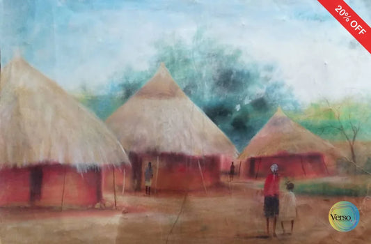 Savannah Village 30 x 21 cm / Mixed / Unframed, shipped in roll