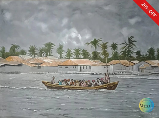 Setting Out 47 x 36 cm / Oil / Unframed, shipped in roll