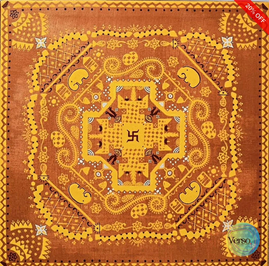 Shubh Niwas 24 x 24 inch / Acrylic / Unframed, shipped in a roll