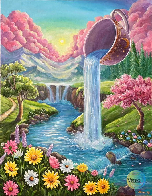 Spilled Beauty - 70 x 90 cm / Acrylic / Unframed, shipped in a roll