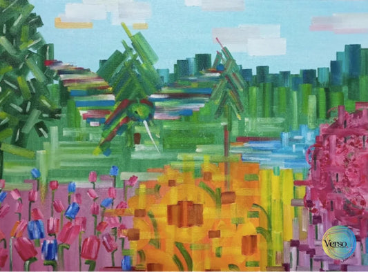 Spring - 55 x 40 cm / Oil / Unframed, shipped in a roll