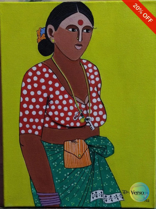 Standing Women 12 x 16 cm / Acrylic / Unframed, shipped in a roll