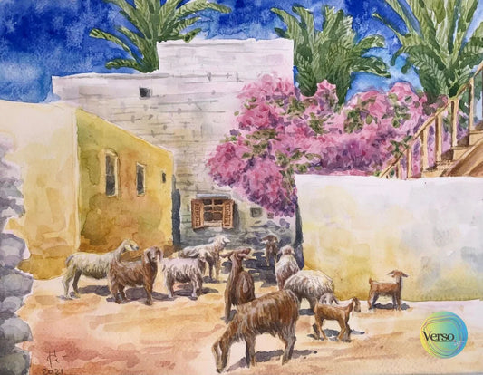 Summer is here 35 x 26 cm / Watercolor / Unframed, shipped in roll