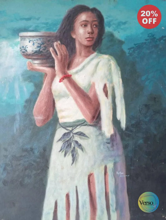 The Damsel 27 x 36 cm / Acrylic / Unframed, shipped in roll