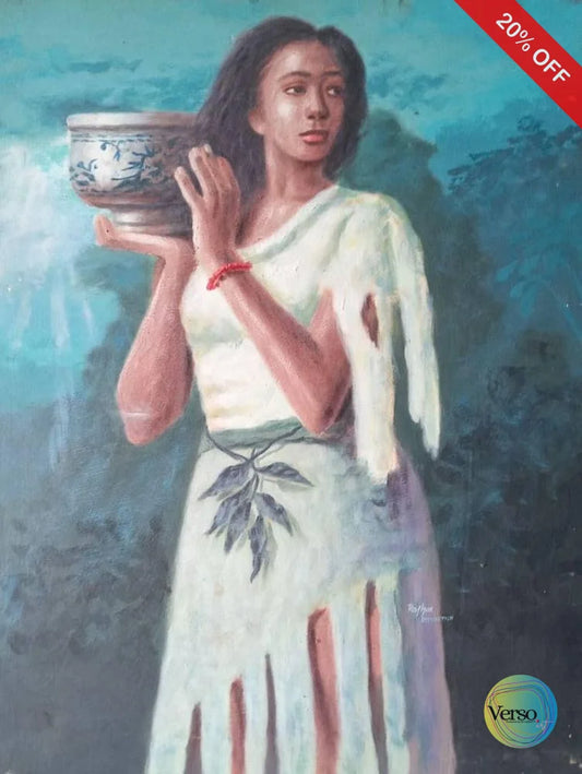 The Damsel 27 x 36 cm / Acrylic / Unframed, shipped in roll