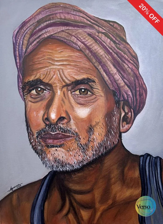 The folk 12 x 16 inch / Acrylic / Unframed, shipped in a roll