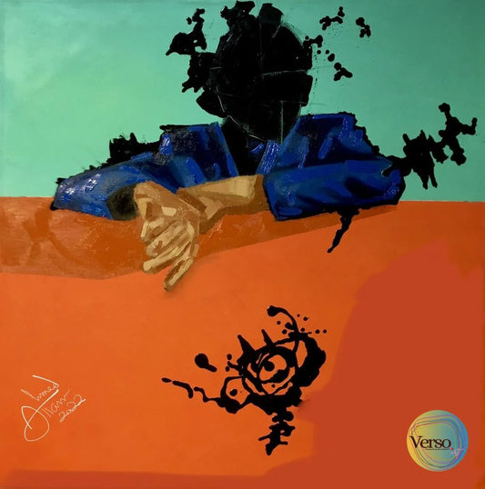 The spill 70 x 70 cm / Oil / Unframed, shipped in roll