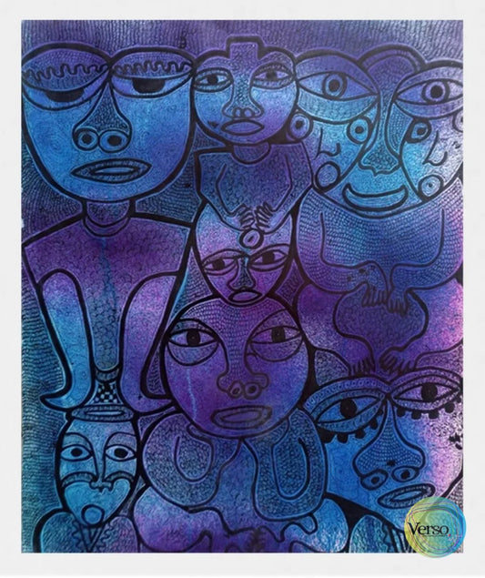 The Tribals 20.5 x 25 cm / Pen & Ink / Unframed, shipped in a roll
