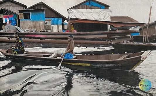 The water shuttle 32 x 20 cm / Watercolor / Unframed, shipped in a roll Original Art