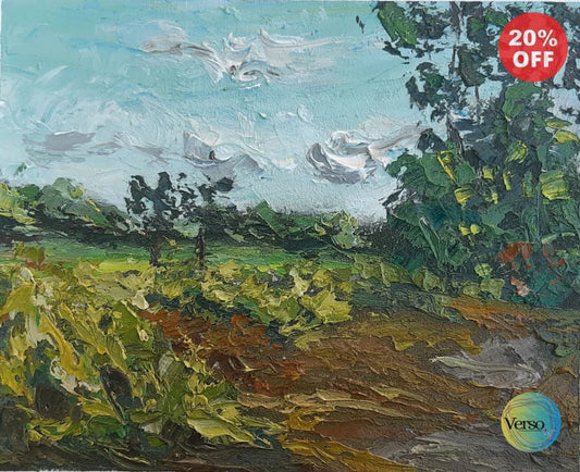 Thick grass - 25 x 20 cm / Oil / Unframed, shipped in a roll