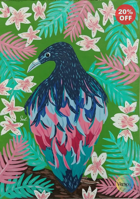 Tropical Bird 40 x 50 cm / Acrylic / Unframed, shipped in roll