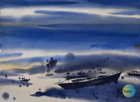 Varanasi Series 3 30 x 22 inch / Watercolor / Unframed, shipped in a roll