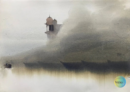 Varanasi Series 5 16 x 13 inch / Watercolor / Unframed, shipped in a roll