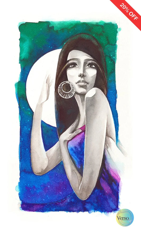 When 20 x 40 cm / Watercolor / Unframed, shipped in roll