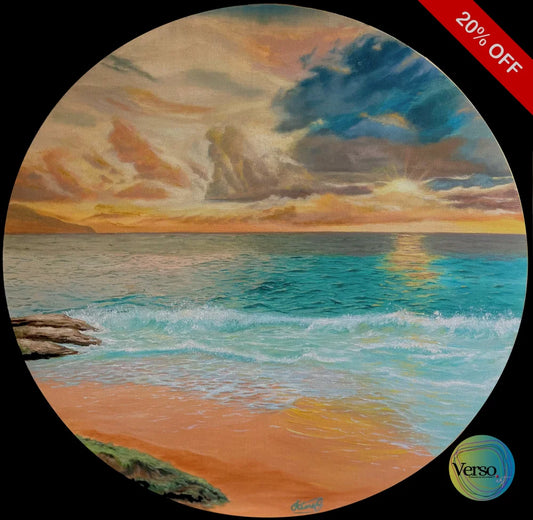 Whisper of waves 18 x 18 cm / Oil / Unframed, shipped in roll