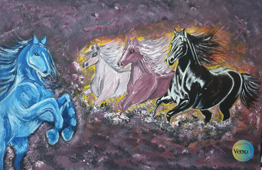 Wild Harmony in Motion - 50 x 75 cm / Acrylic / Framed, shipped flat