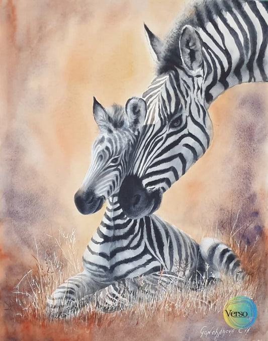 Wildlife Watercolor-2 46 x 60 cm / Watercolor / Unframed, shipped in roll
