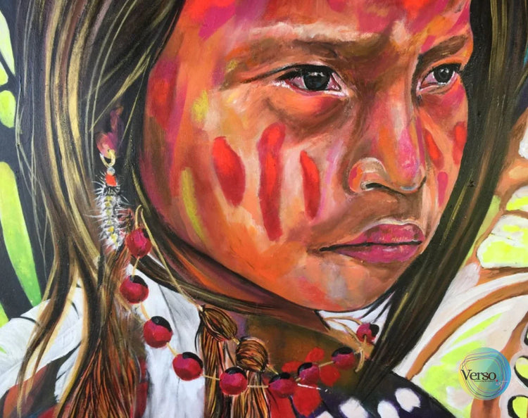WÜDINÜ QÜYOTÜ- María 85 x 65 cm / Acrylic / Unframed, shipped in roll