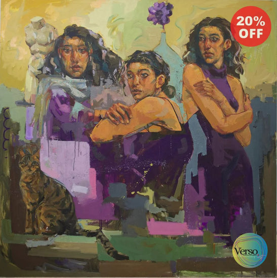 3 Women 1 Cat 150 x 150 cm / Oil / Unframed, shipped in a roll