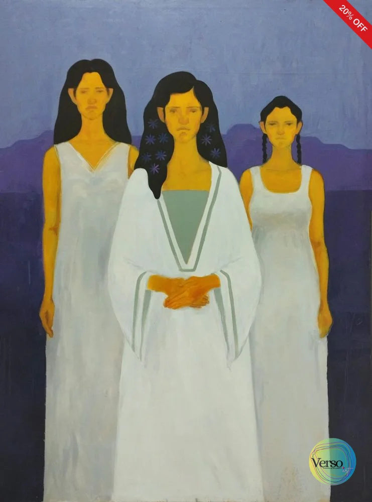3 women in White 150 x 190 cm / Oil / Unframed, shipped in a roll