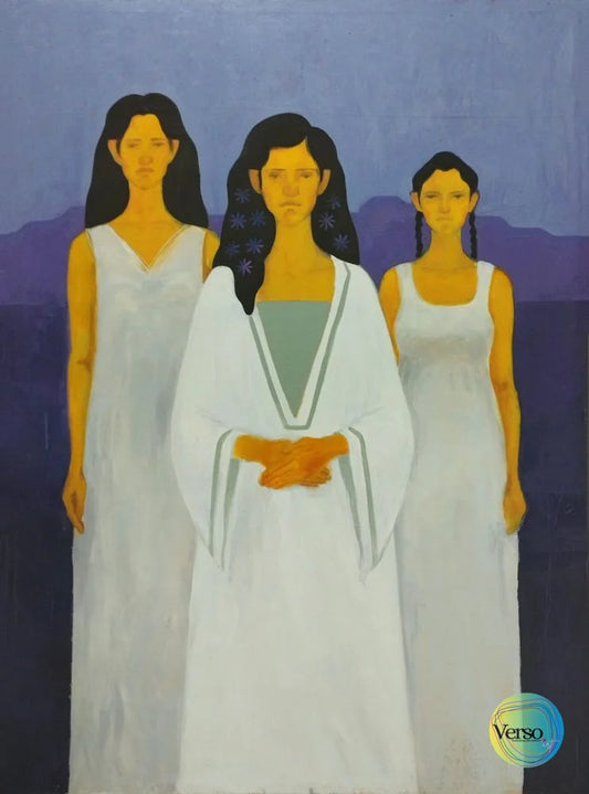 3 women in White 150 x 190 cm / Oil / Unframed, shipped in roll