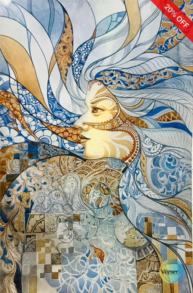 A Face 37 x 55 cm / Watercolor / Unframed, shipped in roll