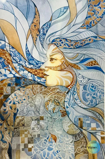 A Face 37 x 55 cm / Watercolor / Unframed, shipped in a roll