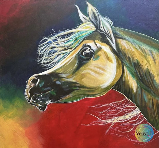 A Gallop to Liberty 50 x 50 cm / Oil / Unframed, shipped in roll