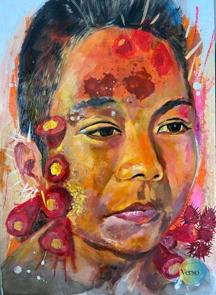 Achiote 34 x 49 cm / Acrylic / Unframed, shipped in roll